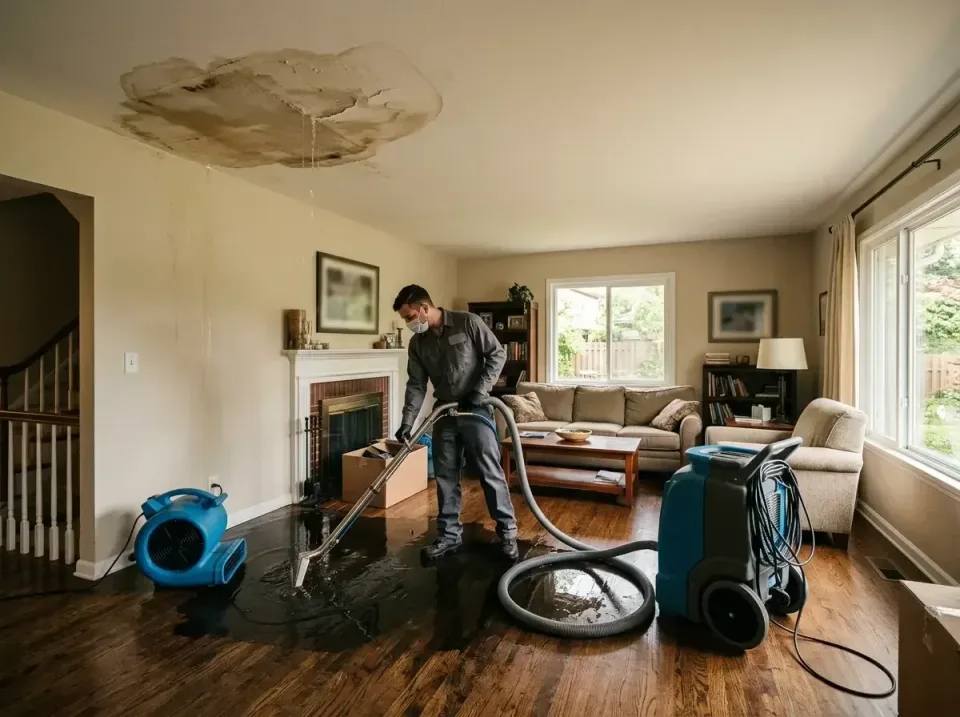 attic-pipe-burst-ceiling-drip-008 — frequently asked questions, Water Damage Restoration & Carpet Care in French Island, WI